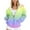 Purple, variant on YUGYXL Tie-Dye Hoodies for Women Casual Zip Up Hoodie Sweatshirt Fashion Gradient Color Jackets Plus Size Drawstring Sweatshirts with Pockets Today