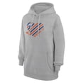 thumbnail image 2 of Women's G-III 4Her by Carl Banks  Heather Gray Edmonton Oilers Heart Pullover Hoodie, 2 of 3