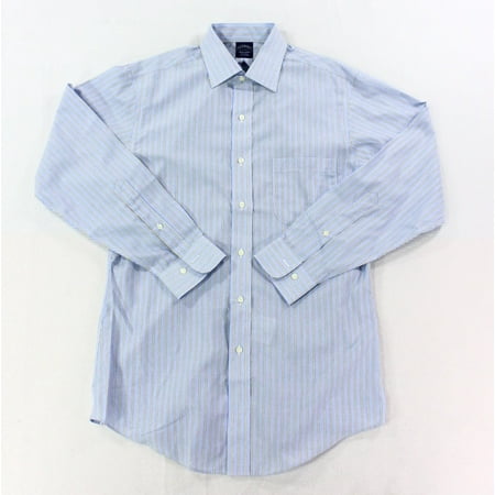 Brooks Brothers NEW Light Blue Mens Size 15 Striped Dress Shirt