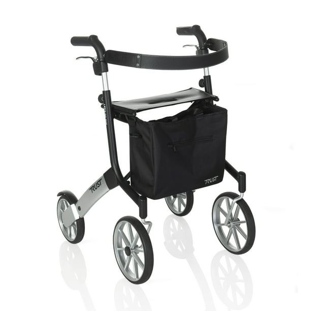 Stander Let’s Go Out Rollator, Lightweight Four Wheel Euro Style Walker