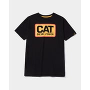 CAT Caterpillar Men's Diesel Power Short Sleeve Classic Fit Short Sleeve T-Shirt, Black Orange, 3X-Large