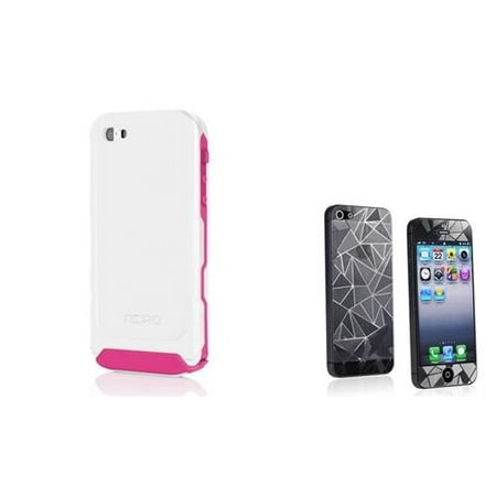 Incipio White/Pink Atlas Case Cover+3D Screen Protector For Apple iPhone 5
