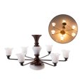 thumbnail image 3 of Redempat Modern Miniature Chandelier Celing Lamp Model Decor Layout Accessories Bronze Warm Light 8.2x4.5cm 1Set, 3 of 5