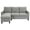 Light Grey, variant on HOMCOM Sectional Sofa with Ottoman