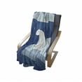 thumbnail image 4 of Polar Bear Soft Flannel Fleece Throw Blanket, Lonely Bear on Iceberg Watching the Night Polar Landscape Panorama, Cozy Plush for Indoor and Outdoor Use, 70" x 90", Baby Blue Navy Cream, by Ambesonne, 4 of 6