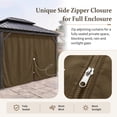 thumbnail image 5 of Kimunuk Outdoor Replacement Curtains for 12' X 16' Gazebo, Waterproof 4-Panels Chocolate Gazebo Universal Privacy Sidewall Curtains with Zipper for Patio Garden Backyard, Curtain Only, 5 of 9