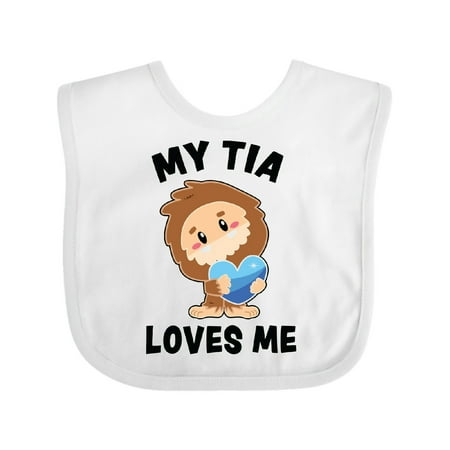 

Inktastic Cute Bigfoot My Tia Loves Me Gift Baby Boy Bib