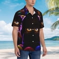 thumbnail image 4 of Lsque Five Nights At Freddy'S Pattern Hawaiian Shirt for Men Unisex Summer Beach Casual Short Sleeve Cotton Linen Button Down Shirts-3X-Large, 4 of 6