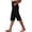 Black, variant on Vivianyo HD Women's Elastic Waist Linen Blend Capri Pants, Casual Cropped Straight Leg Pants with Pockets, Women's Black, Sizes S-3XL