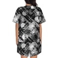 thumbnail image 3 of Picia Seamless Pattern With Skulls Pajamas Sets for Women Soft Short-Sleeved Pjs with Lounge Shorts Two Piece Sleepwear-X-Large, 3 of 9