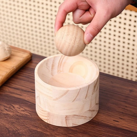 FXMLRLK Dumpling Press Tool, Dough Presser Dumpling Skin Pressing Tool Wooden Dumpling Skin Maker Empanada Maker Press Home DIY Bao Bun Empanada Mold Making Tool
