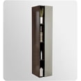 thumbnail image 1 of Gray Oak Bathroom Linen Side Cabinet with 4 Cubby Holes & Mirror, 1 of 1