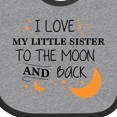 thumbnail image 4 of Inktastic I Love My Little Sister To The Moon and Back Boys or Girls Baby Bib, 4 of 4