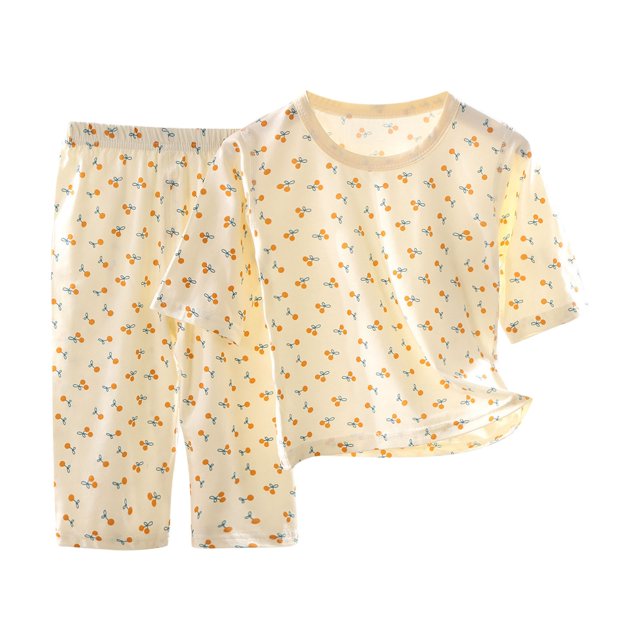 Summer Outfit Sets for Kids Clothes,Girls Outfit Sets,Children's Summer Set Boys And Girls' Thin Conditioning Clothing Home Clothing Set Top And Pants Two Piece Set