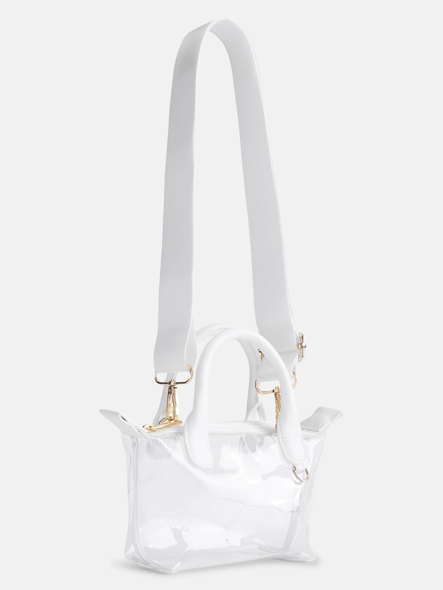No Boundaries Women's Game Day Clear Mini Tote Bag, White