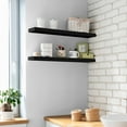 thumbnail image 7 of 2Pcs/Set 24" Wood Wall Mounted Floating Shelves Storage Shelving For Living Room, Dining Room, Office, Bedroom, 7 of 7