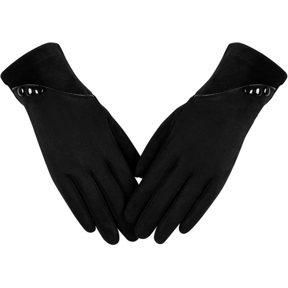 1Pair Womens Winter Warm Gloves With Sensitive Touch Screen Texting Fingers, Fleece Lined Windproof Gloves