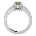thumbnail image 5 of AoneJewelry 10K Gemstone Ring in White Gold With 2 Cttw (I-J, I1-I2) Emerald Cut Green Amethyst and Natural Diamonds, 5 of 5
