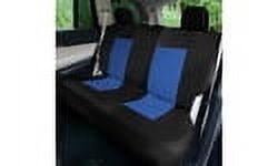 FH Group Ultra Modern Quilted Leatherette Car Seat Covers, Universal Fit Blue Full Set with Air Freshener