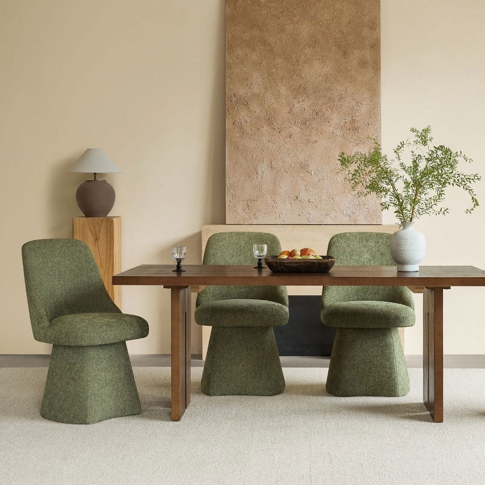 CHITA Upholstered Swivel Dining Chair
