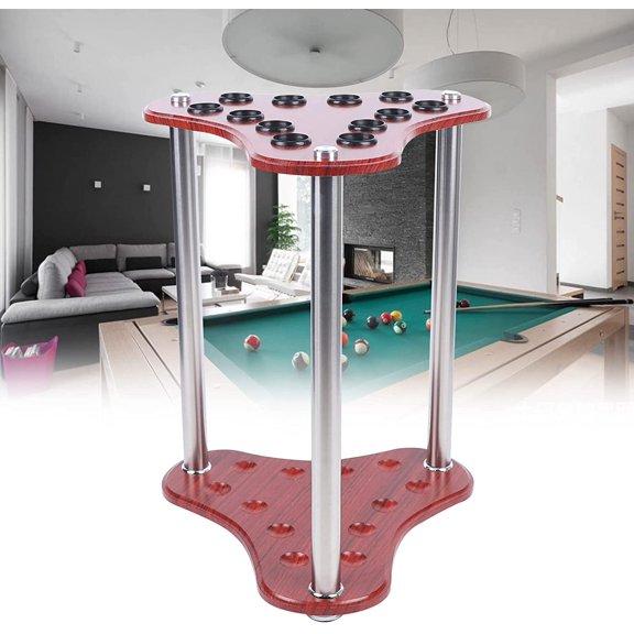 MONIPA 12 Pool Cue Rack Wood Billiard Racks Display Floor Pool Cue Storage Stand for Home Billiards Gymnasium, Billiard Sticks, Fishing Rod