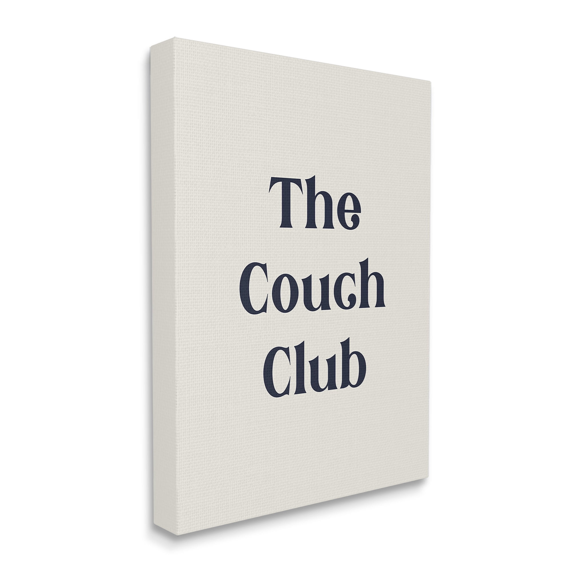 Stupell Industries Minimal Couch Club Typography Painting Gallery Wrapped Canvas Art Print Wall Art, 24 x 30