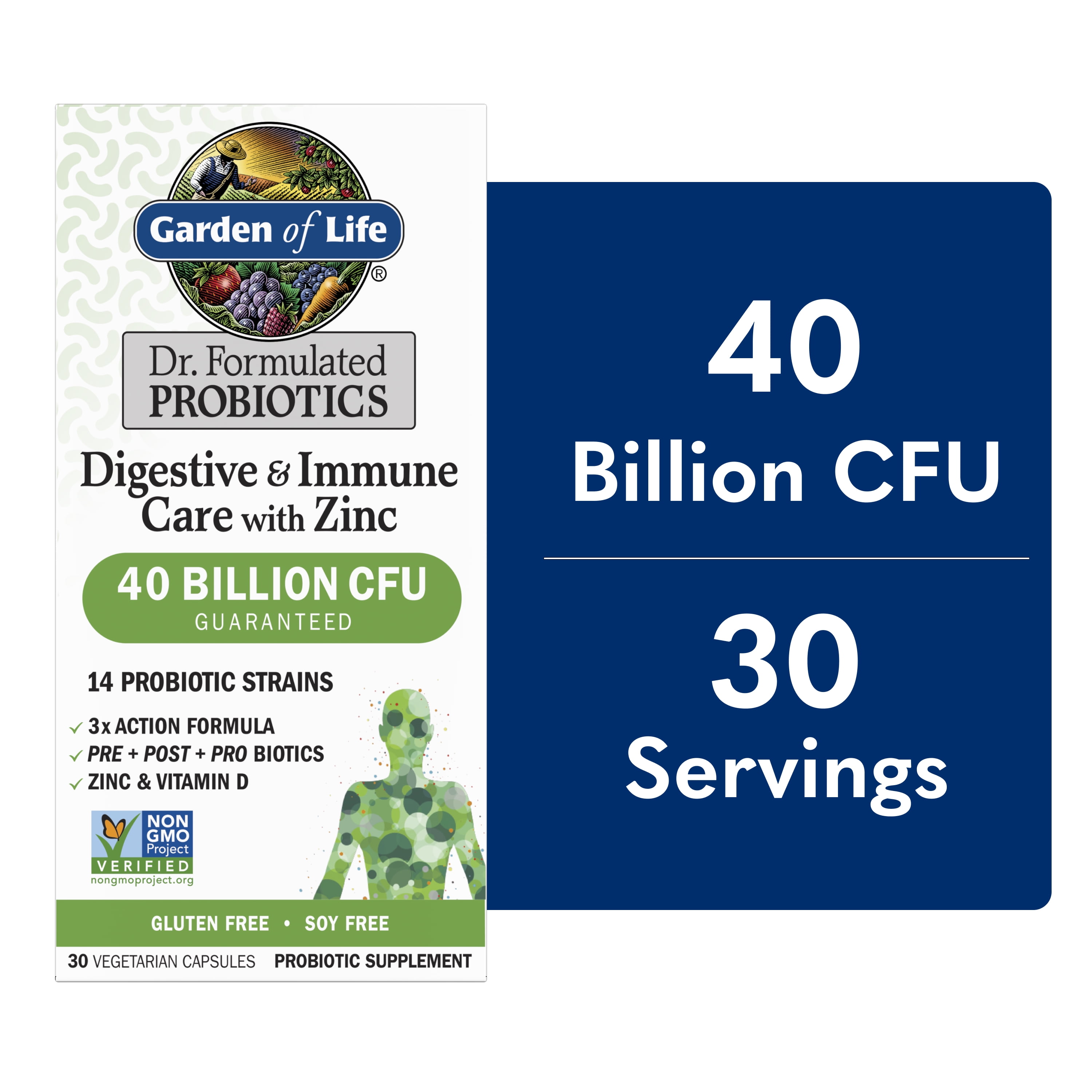 Garden of Life Daily Digestive Support Probiotic Capsules