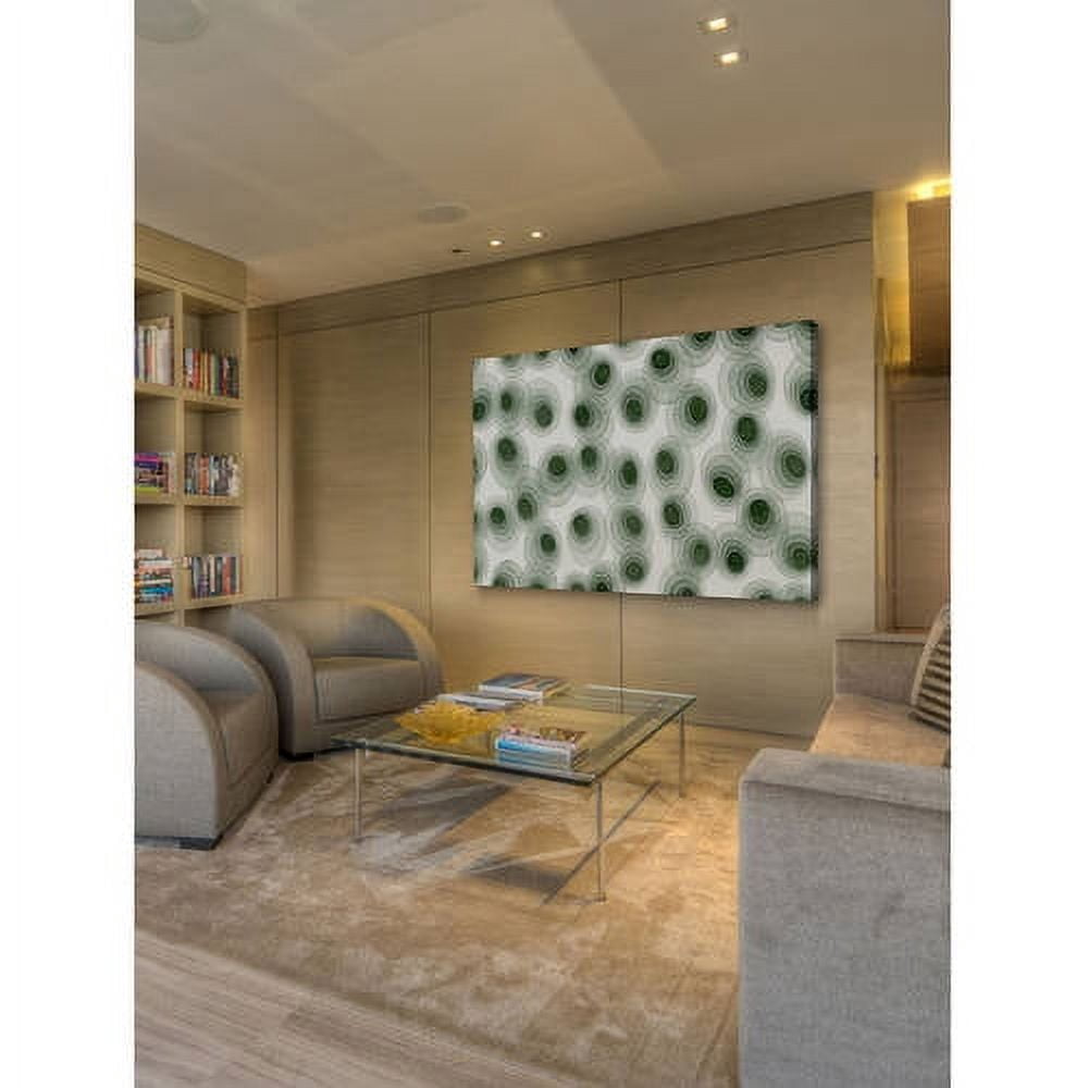 Marmont Hill "Earthy Green Ovals" by Nikki Galapon Painting Print on Wrapped Canvas