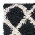 thumbnail image 4 of SAFAVIEH Dallas Jerrie Geometric Shag Runner Rug, Black/Ivory, 2'3" x 8', 4 of 10