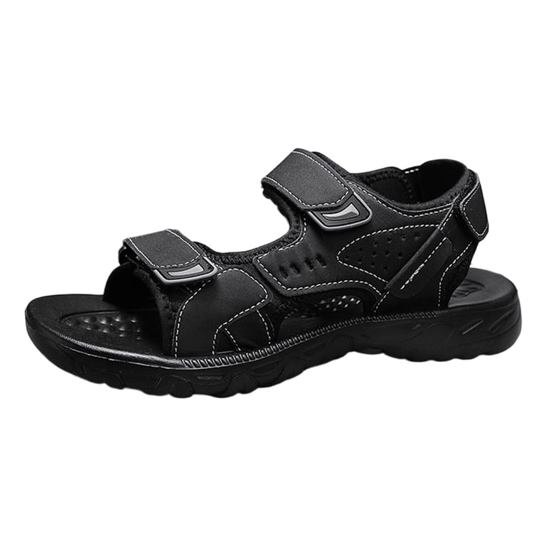 Men\'s Black Arch Support Open Toe Beach Comfortable Hiking Sandals Shoes Men main image 2