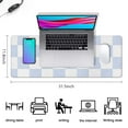 thumbnail image 5 of Charming Pastel Checkered Mouse Pad - Anti-Slip, Perfect for Home Office, Cute Boho Style for Computer & Laptop Use, Size 31.5x11.8inches – Enhance Your Workspace!, 5 of 7