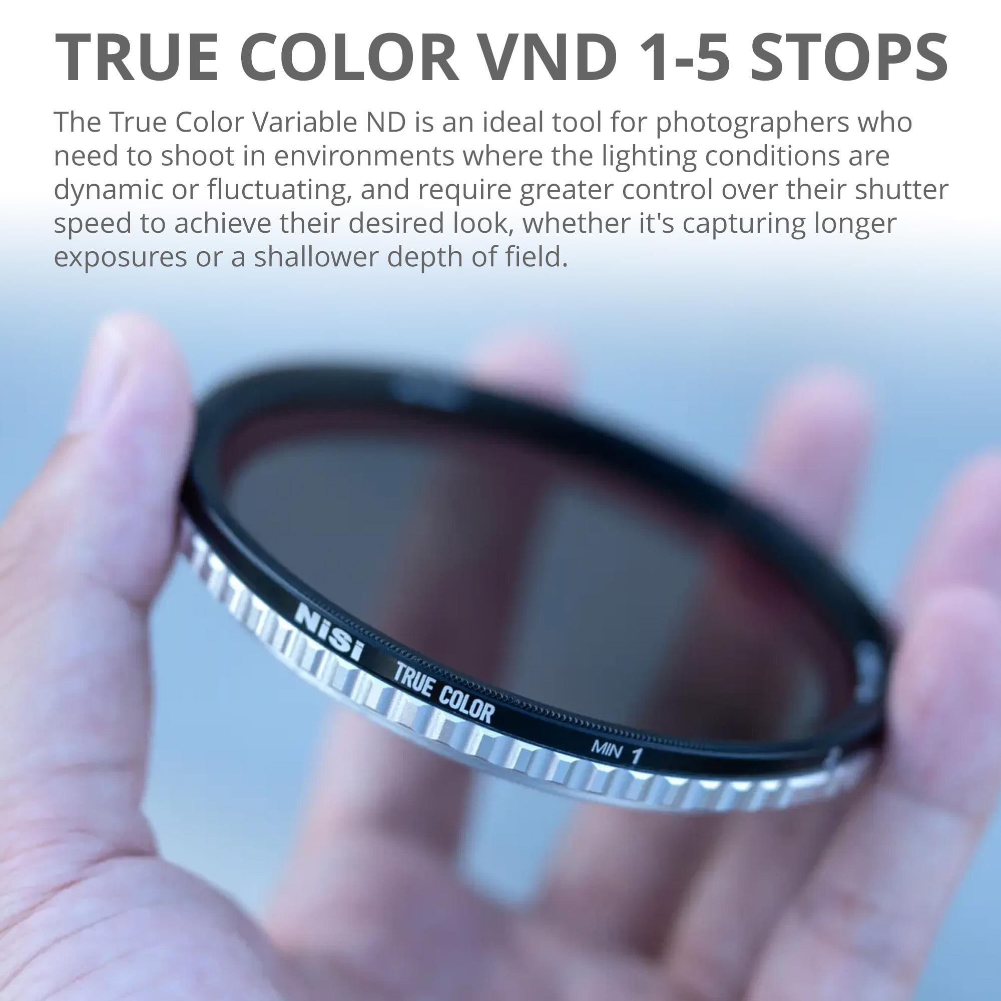 NiSi 95 mm ND-Vario|5-9 Stops Variable ND|写真・映画撮影 : NiSi 95mm Swift True Color VND Kit 1-9 Stops | 1-5