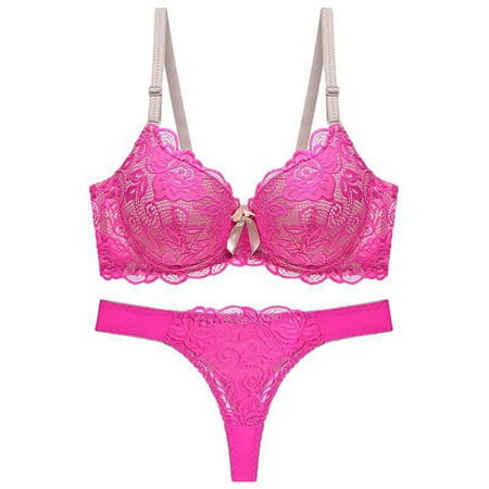 

Women Lace Push Up BraAnd Thong Sexy Lingerie Set Underwear Size 36-42 B C Cup
