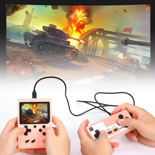Consola de juegos portátil de bolsillo Gamepad 500 Reproductor de videojuegos Regalo (Rosa)