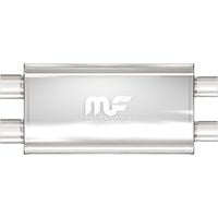 MagnaFlow 5in x 11in Oval, Dual Performance Muffler Exhaust 12599 - Straight-Through 3in Inlet/Outlet Diameter 22in Body Length 28in Overall