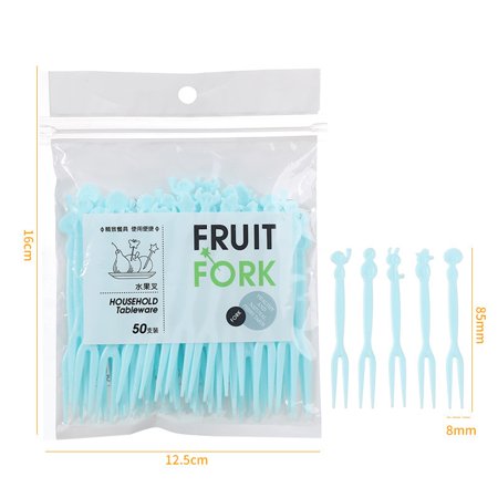 

50 Pcs Disposable Fruit Fork Mini Snack Ca Dessert Food Pick for Children Toothpick Bento Lunches Party Decor Fruit Picks