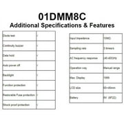 Backlit Digital Multimeter with Large LCD Display, Measures DCV, ACV, DCA, ACA, Inductance, Frequency, Temperature in Celsius, Capacitance, Resistance