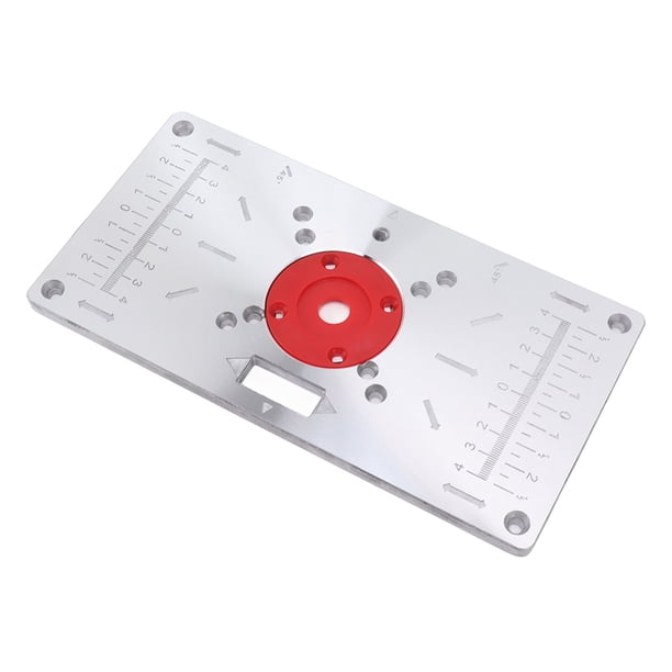 Placa de inserción de mesa de enrutador buje de orificio central Perforación precisa Escala transparente Placa de mesa de enrutador de aleación de aluminio de alta resistencia ANGGREK Otros