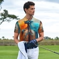 thumbnail image 4 of Salouo Surreal Body Art for Men's Short Sleeve Polo Shirts,Polo Shirts for Men Performance Short Sleeve Golf Shirt Athletic Casual Collared T-Shirt-Small, 4 of 8