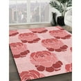 thumbnail image 2 of Ahgly Company Indoor Square Patterned Deep Rose Pink Area Rugs, 5' Square, 2 of 6