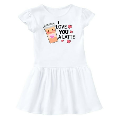 

Inktastic I Love You A Latte with Coffee Cup Gift Baby Girl Dress