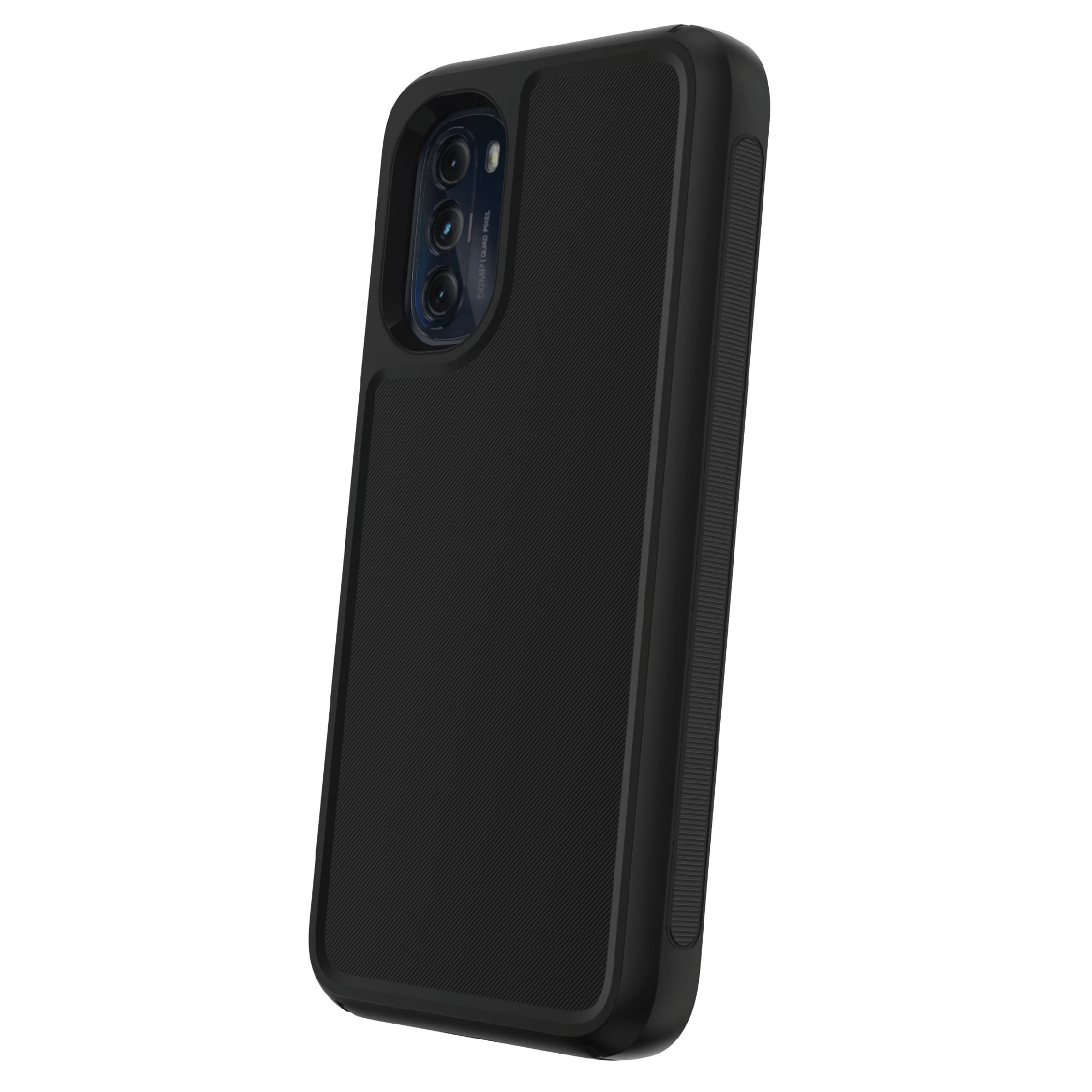 onn. Rugged Phone Case for Moto G 5G (2022) - Black