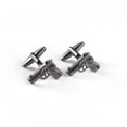 thumbnail image 3 of Gemelos de cobre bañado en bronce negro con forma de pistola para hombre, 3 of 3