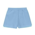 thumbnail image 3 of Plebaso Girls Athletic Shorts Flowy 2 in 1 Running Shorts Elastic Waist Workout Shorts with Drawstring, 3 of 7