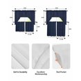thumbnail image 5 of Solid Dark Blue Swag Curtains for Living Room/Bedroom Windows, Minimalism Abstract Denim Texture Kitchen Curtains and Valances Set 36 Inch Length, Light Filtering Swags Valance Curtain Panels, 5 of 5