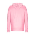 thumbnail image 5 of Zynoxe Womens Breast Cancer Awareness Hoodies Casual Soft Ribbed Knit Drop Shoulder Long Sleeve Lounge Hooded Sweatshirt with Pocket Pink S, 5 of 5