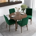thumbnail image 2 of Allora 5-Piece Mid-Century Dining Set with 4 Velvet Dining Chairs in Green, 2 of 6