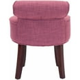 thumbnail image 3 of SAFAVIEH Georgia Contemporary Glam Upholstered Vanity Stool, Rose, 3 of 3