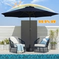 thumbnail image 2 of 6.6ft/7.5ft/9ft/10ft Replacement Umbrella Cover, 6 Ribs 8 Ribs Outdoor Market Table Patio Umbrella Canopy Cover Replacement UV Protective Cloth(Navy Blue,9FT(6-Ribs)), 2 of 8