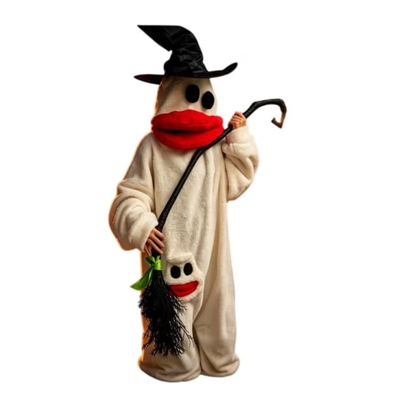 Kintue Monster Onesie Ghost Costume Adult, Funny Goofy Onesie Cosplay Loungewear, Holiday Carnival Dress Up Outfit for Couples Birthday Party Home Outdoor